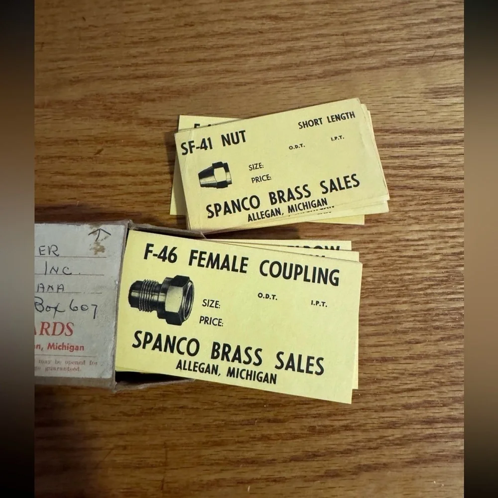 Vintage Bloomington IN Allegan MI Hardware Store Handy Bin Parts ID Cards